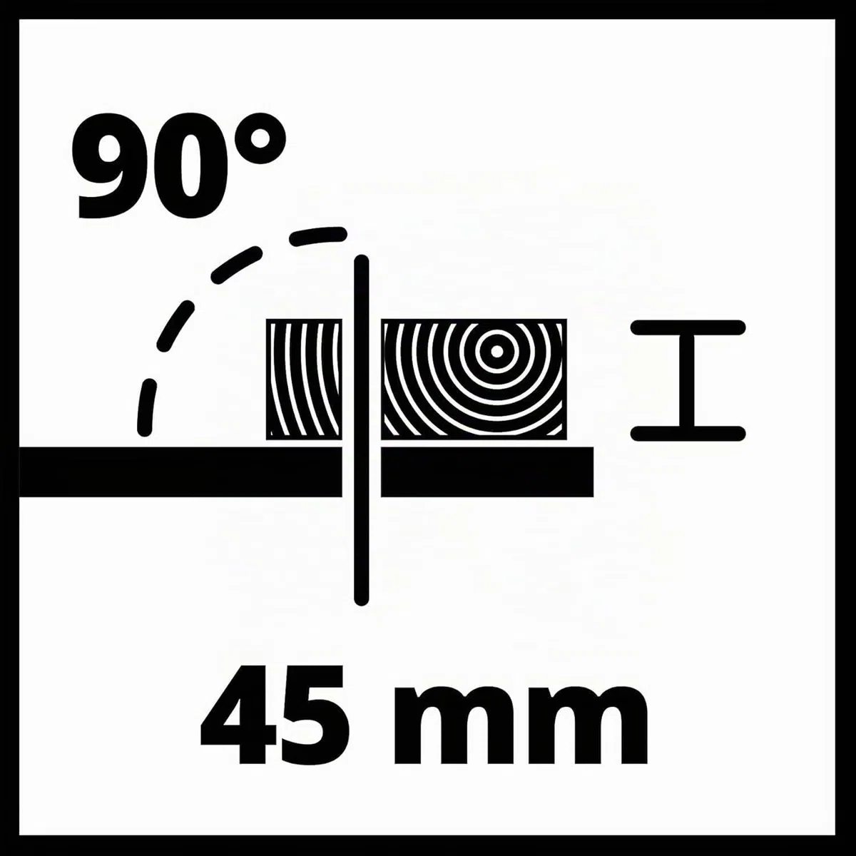 Die Einhell Tischkreissäge TC-TS 200 (800 W, 45 mm Schnitthöhe, Ø 200 mm Sägeblatt, Winkelanschlag, Sägeblattneigung, Schiebestock)