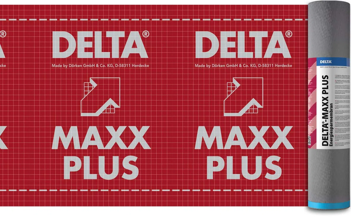 Dörken Delta Maxx Plus 75qm Unterspannbahn 1x diffusionsoffene selbstklebende Unterdeckbahn für Steil-Dach