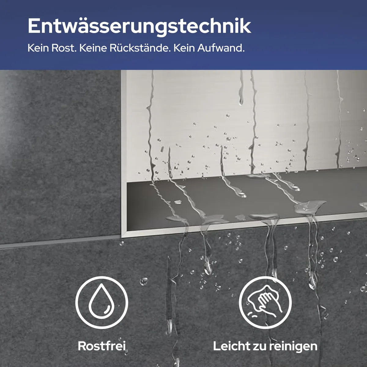 VILSTEIN Wandnische Dusche 30x45 cm [ROSTFREI] - Randlose Duschnische - Wandnische Silber - Einbauregal für Dusche im Unterputz - Randloses Duschregal mitVersenkte Duschnische für das Badezimmer