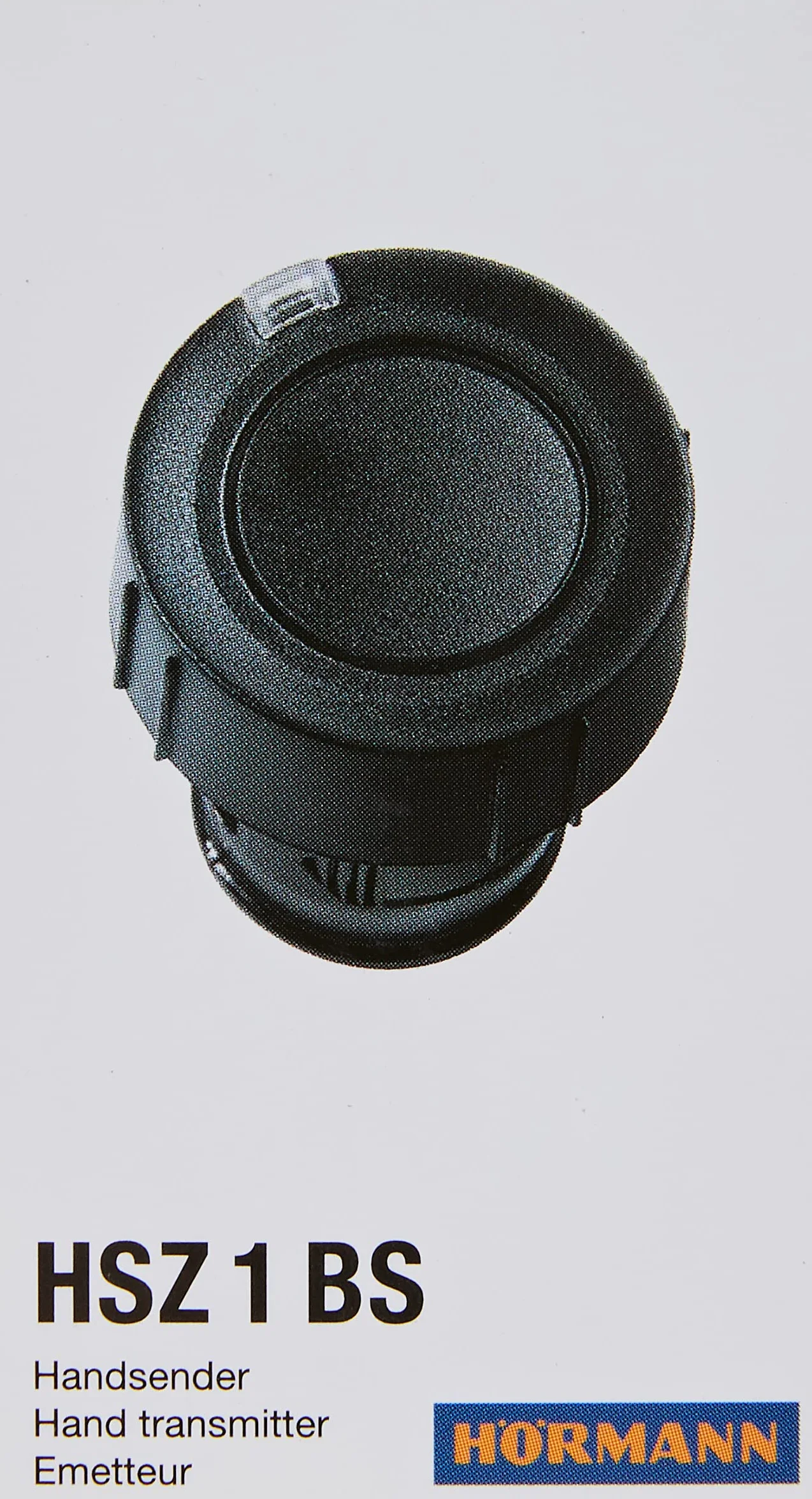 Hörmann Handsender HSZ1 868-BS, praktischer 1-Tasten-Garagentoröffner, Funkfernbedienung mit BiSecur-Funktechnik, schwarz, Art.-Nr. 436779