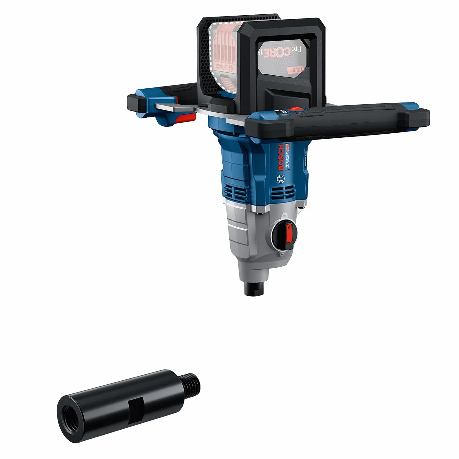 Bosch Professional 18V System Akku-Rührwerk GRW 18V-160 (inkl. 1x Verlängerung 7 cm (M14-M14), 2x Schlüssel)
