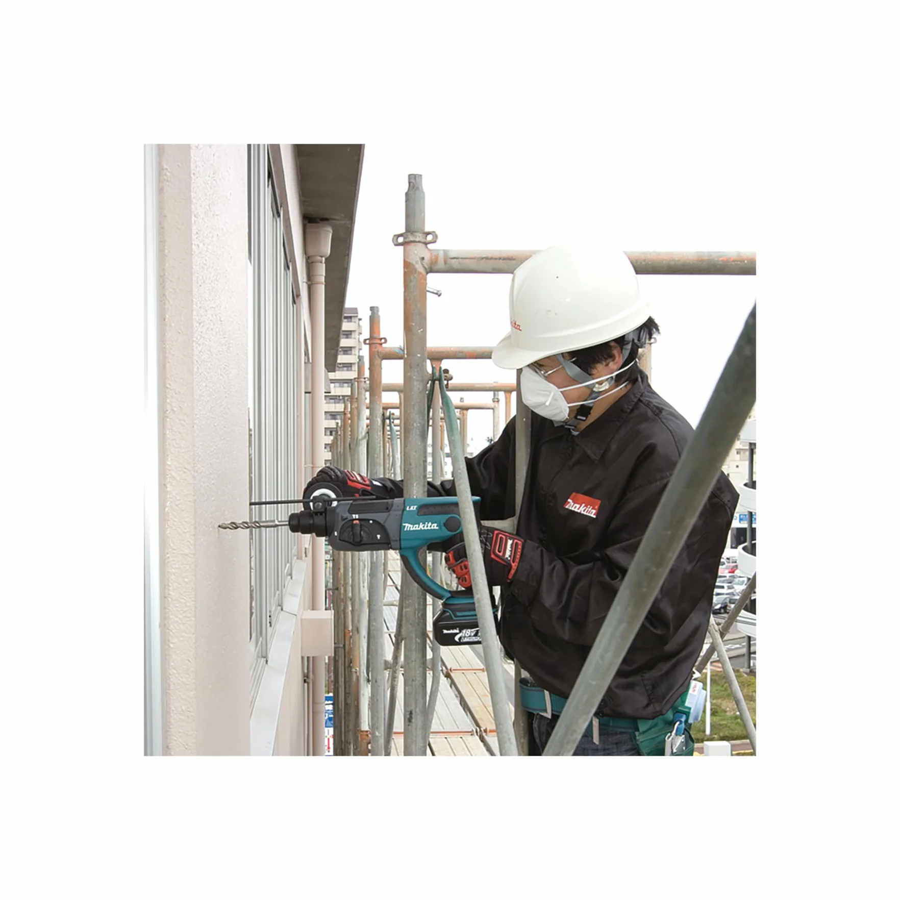 Makita Li- Ion Und Bohrhammer, Nur Gehäuse, DHR202Z Blau, Silber