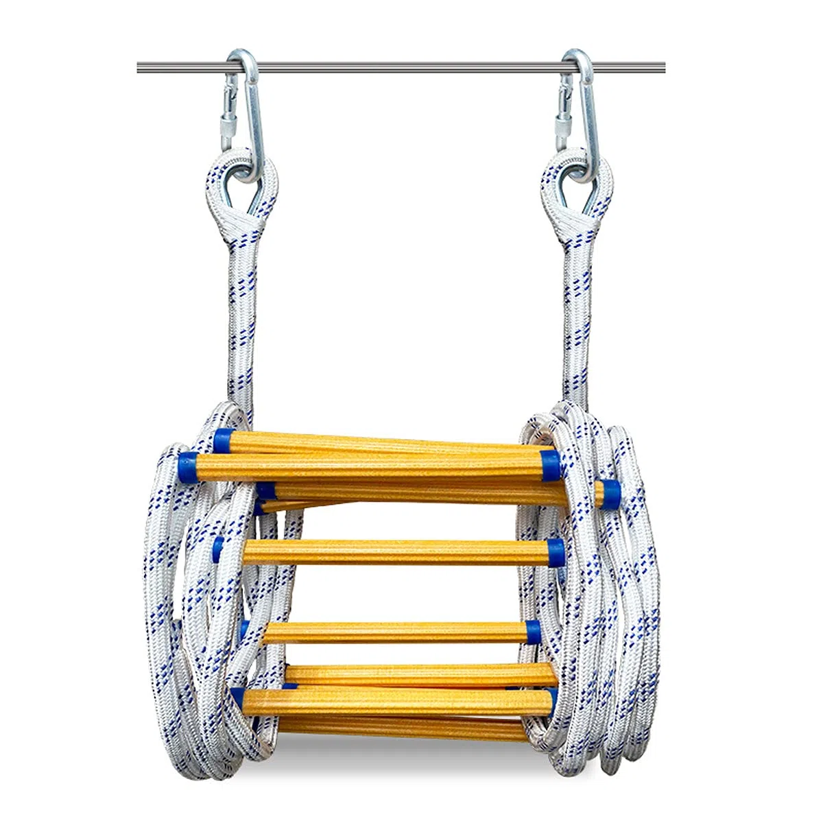 PHONME 3m 5m 8m 10m 15m 20m Strickleiter Feuerleiter Fluchtleiter Rettungsleiter Notleiter Mehrzweckleiter Feuerleiter Tragfähigkeit bis zu 420 kg mit Haken Für Feuerleitern Und Balk(Size:20m)