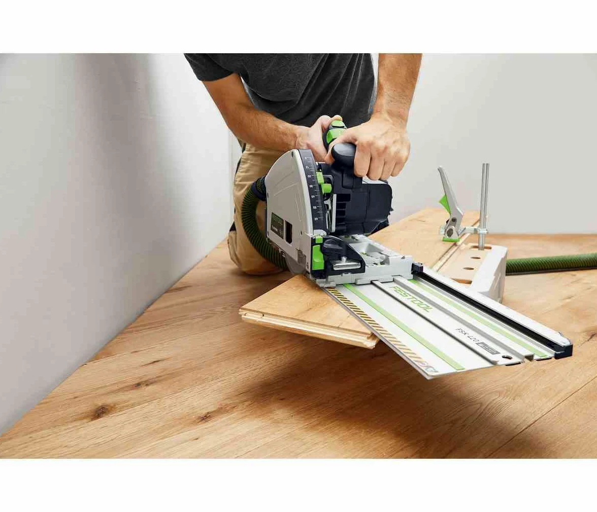 Festool Tauchsäge TS 60 KEBQ-Plus - Handkreissäge mit 60 mm Schnitttiefe | Präzisions-Tauchschnittsäge im Systainer SYS3 M 337, kompatibel mit FSK Kappschiene, 1500 W Leistung und 168 mm Sägeblatt