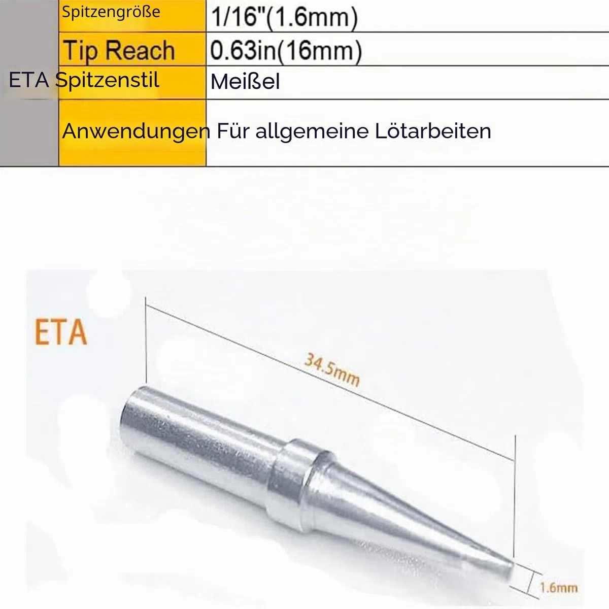 ET Lötkolben Spitzen Set ETS ETA ETB ETT ETD Ersatz für Weller WES51 WESD51 WE1010NA PES51 Lötkolben Griff Spitze Schweißstift Düse Lötkolben Set (5PCS Spitzenset)