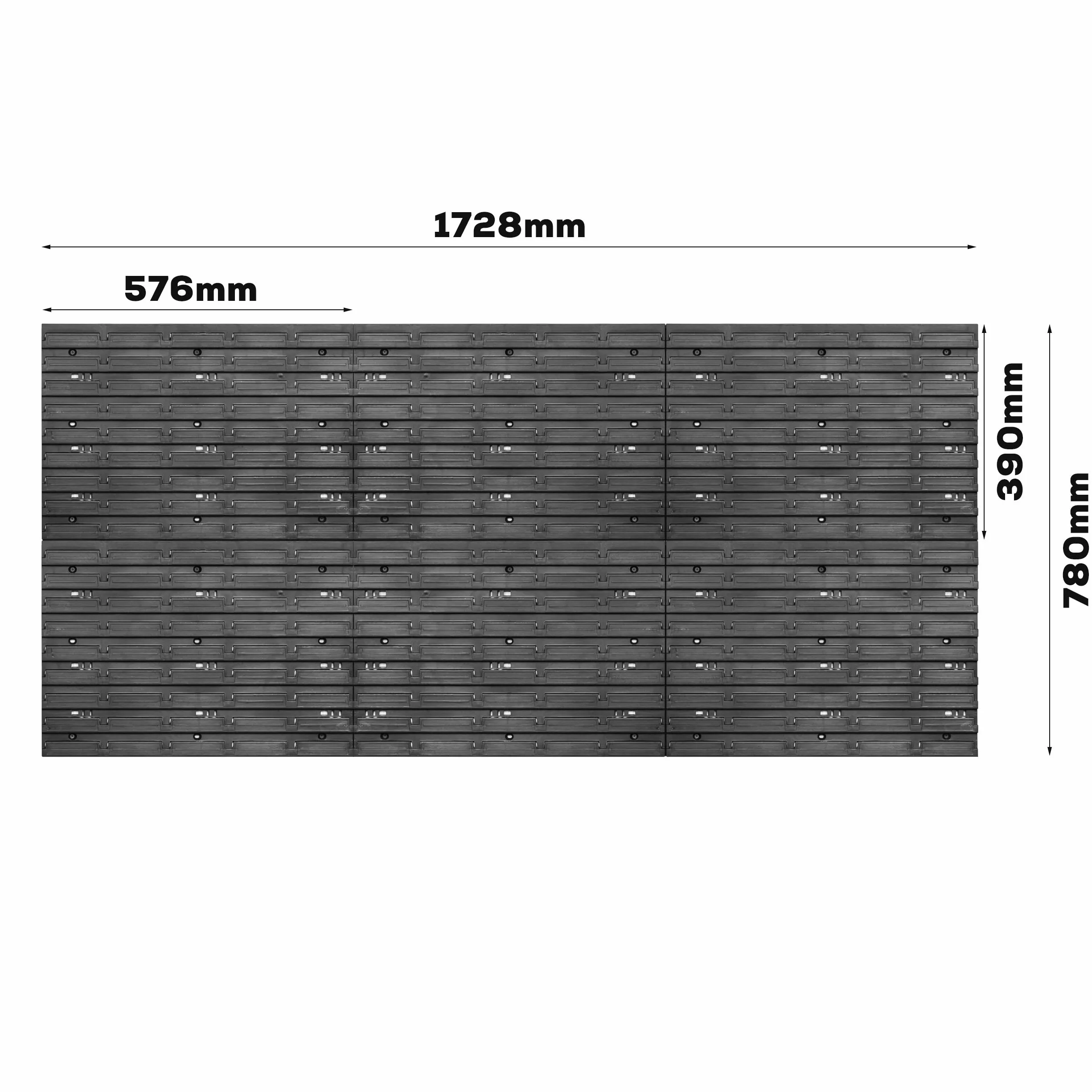 Werkzeugwand 1728 x 780 mm Stapelboxen Werkzeughalter Wandplatte Halterungsschienen Garage Lager Werkstatt Hobby (50 Boxen rot)
