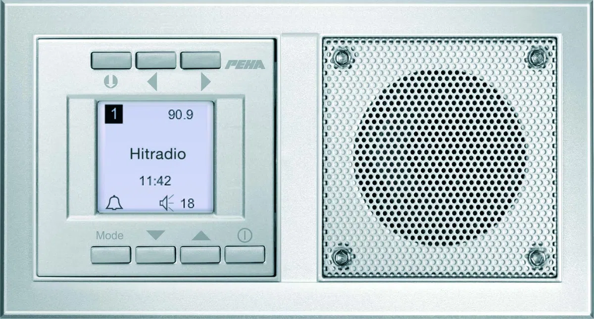 Honeywell Home Peha D 20.485.70 Radio Unterputz-Radio im Aura-Design, silber