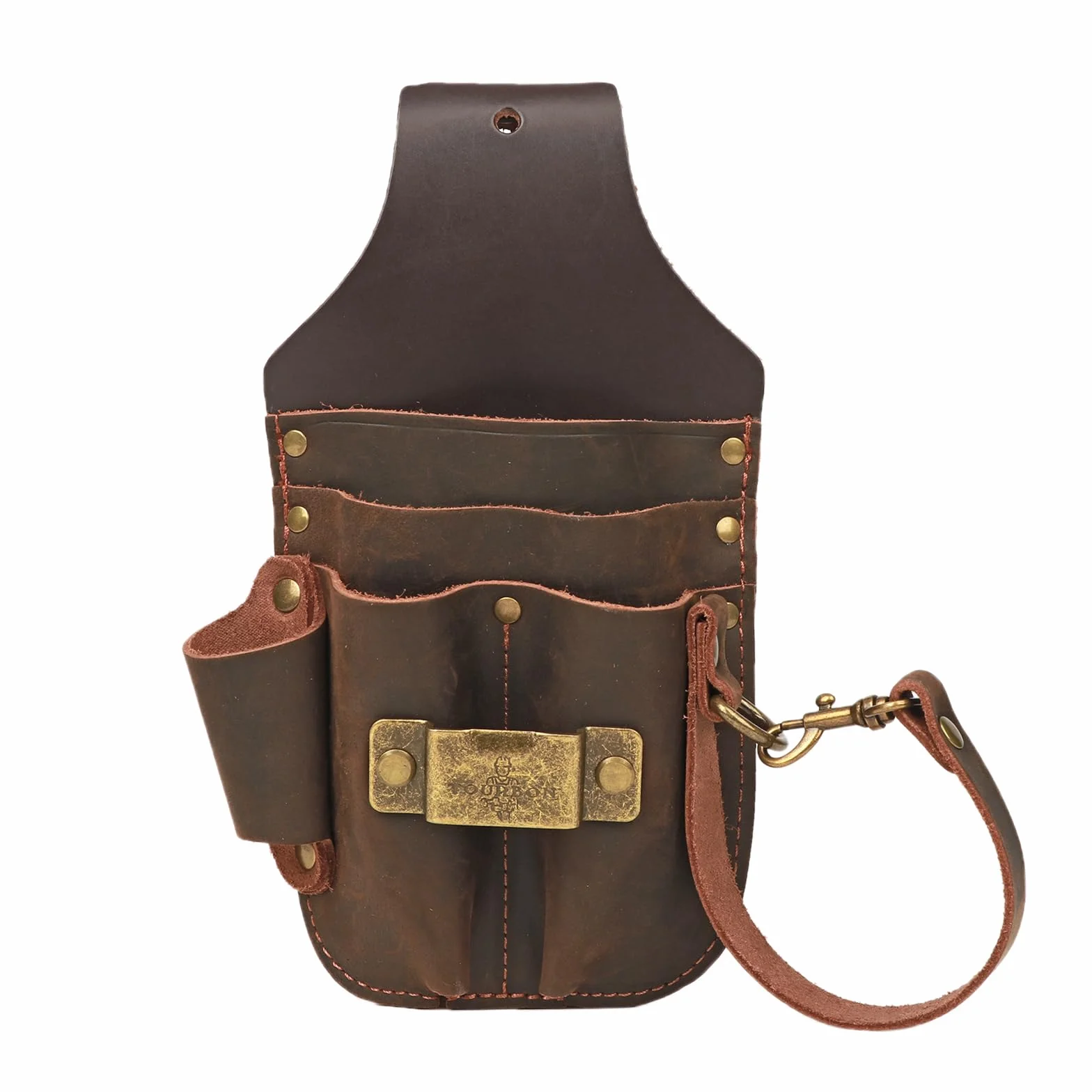 Tourbon Leder-Tooltasche für Handwerker, Zimmermann, Elektriker