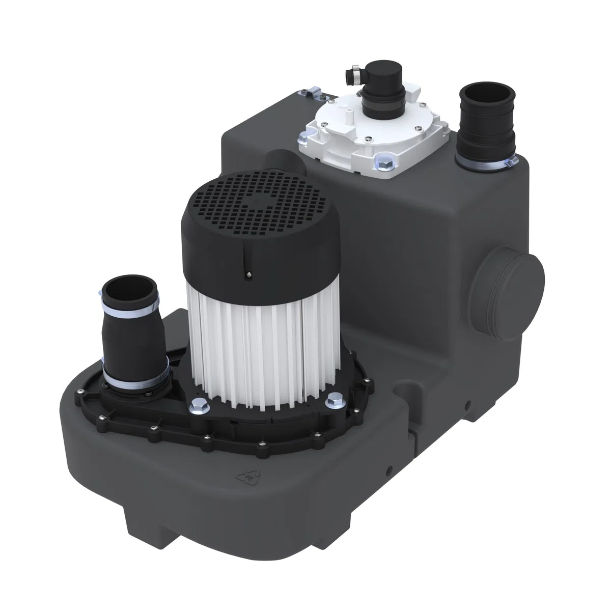 SFA – Sanicubic 1 GR HP S – Kleinhebeanlage für Abwasser – Bodenstehend – Schneidwerk Pro X K2 – 2 niedrige Zuläufe – Für Haus, Wohnung & Geschäftsräume – 42 x 51,8 x 40,1 cm – 2.000 W