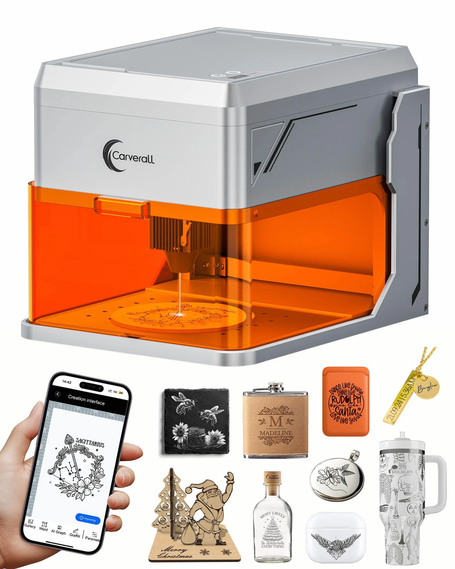 A1 Pro 10W Laser Graviermaschine mit HD-Kamera, WLAN & KI-Software, Klasse 1 Lasergravierer und Laser Cutter, 0,01 mm Präzision, für Holz, Leder, Glas, Acryl & DIY | HD-Kamera, Klasse 1, WLAN & KI-Software