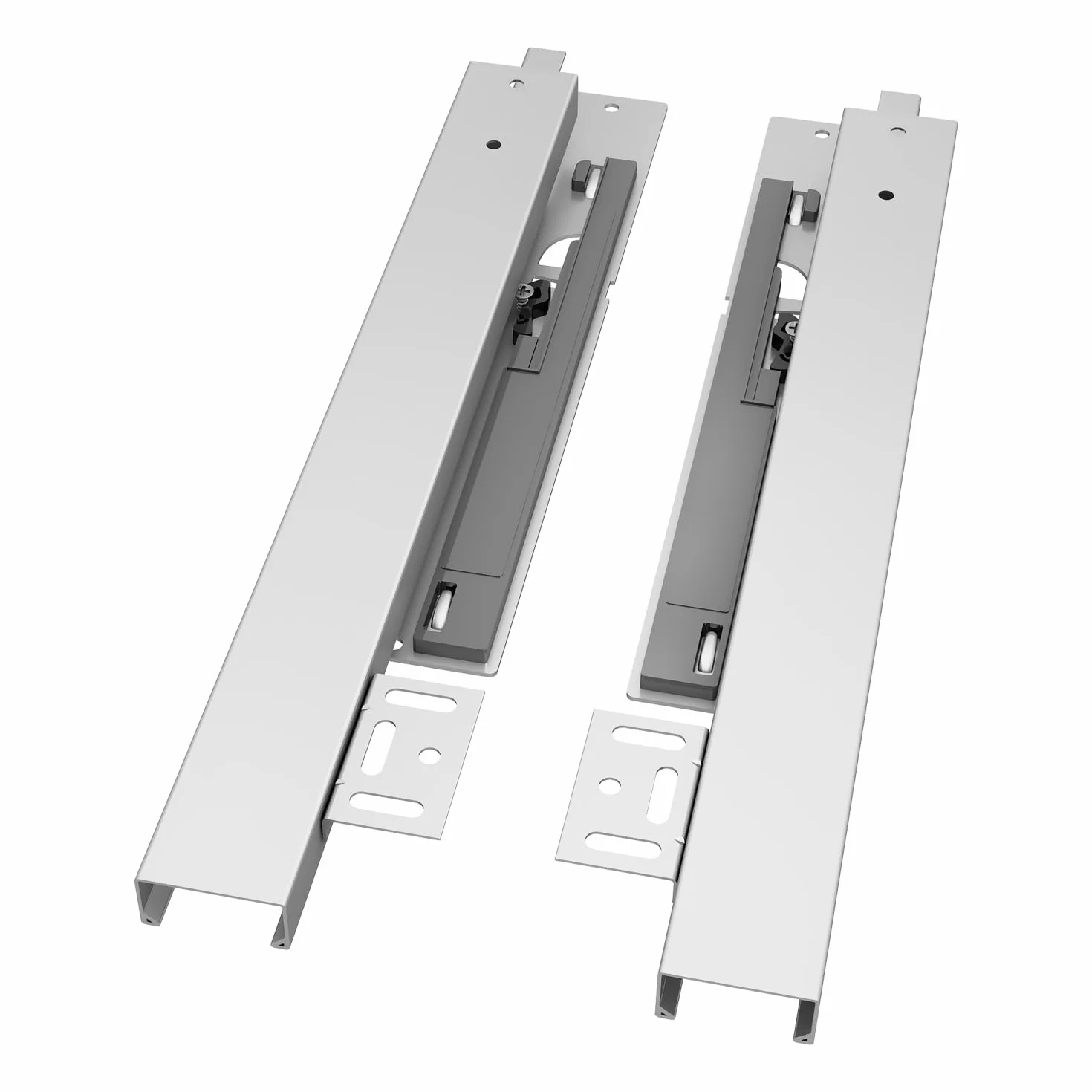 VADANIA Unterflurführung Bodenmontage, Soft Close, 40 kg Tragkraft, 3-facher Vollauszug, 450mm unsichtbare Schubladenführungen, 1 Paar