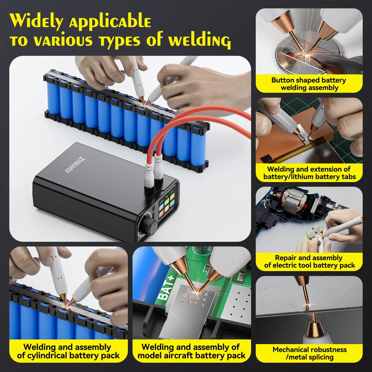 10000mAh Akku-Punktschweißgerät UK3: Drehknopfbedienung, 100 Gänge, Fußpedalbedienung, 0,1–0,3mm Punktschweißgerät zur Herstellung von DIY-Akkupacks