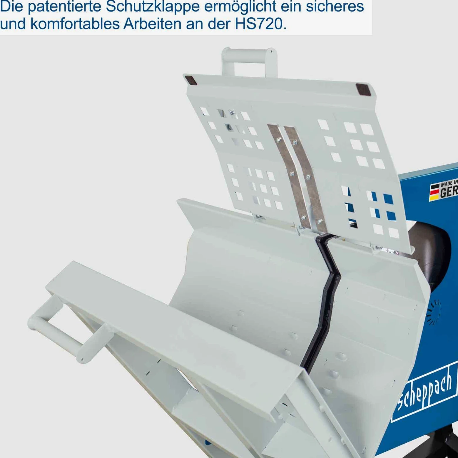 Scheppach Wippkreissäge Brennholzsäge HS720 Wippsäge mit Schutzvorrichtung | 400V Anschluss | 4500W Leistung | Sägeblatt Ø 700mm | Schnitthöhe 60-240mm | Scheitholz 370 x 240mm | Wendeschnitt 250 mm