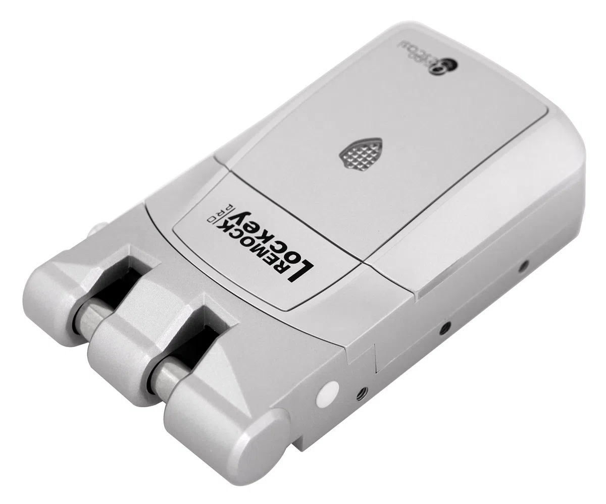 Remock Lockey Pro RLP4S Unsichtbares Sicherheitsschloss, mit 4 Fernbedienungen (3 V), Silber