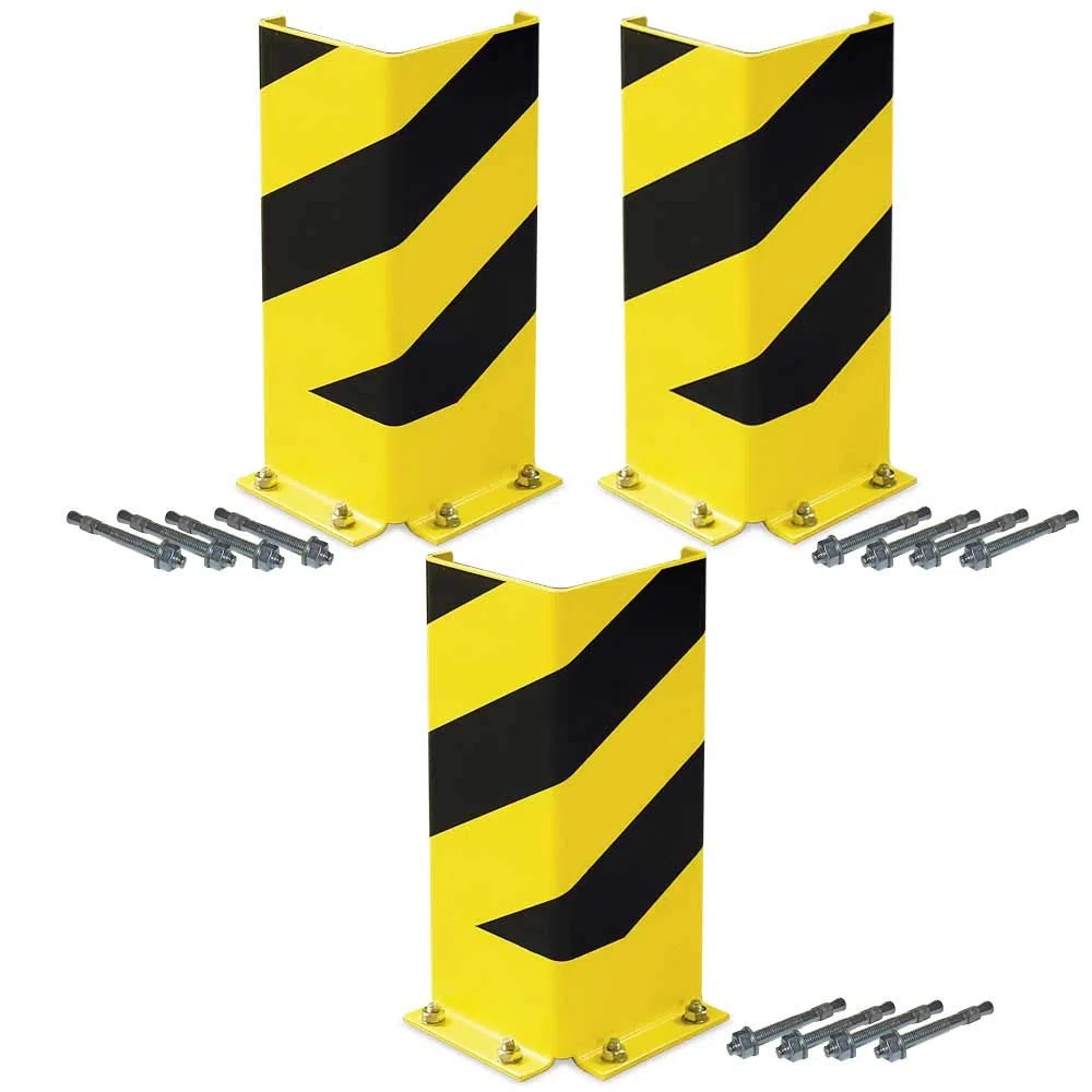 BRB 3x Anfahrschutz, 400 mm hoch, Schenkelbreite 160 mm, Schutz für Regalrahmen