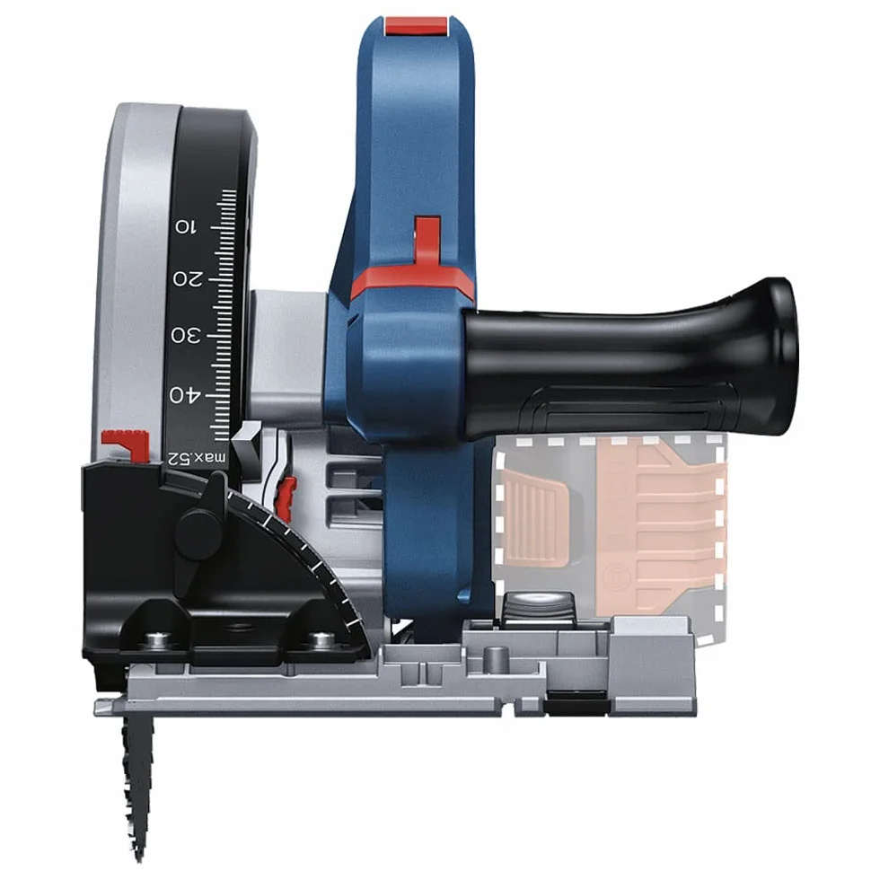 BOSCH 0 601 6B4 000 Handkreissäge ohne Batterie ohne Ladegerät mit Zubehör Akku