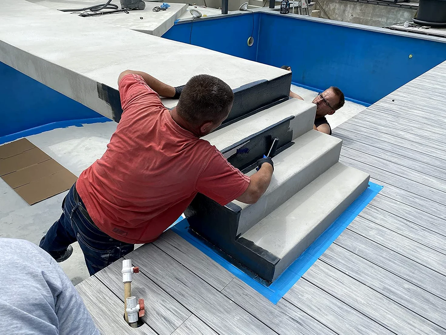 Dipoxy 2K-5000 Epoxidharz Pool Paint 20,0kg (A 12,5kg +B 7,5kg) +1,0kg Himmelblau 5015