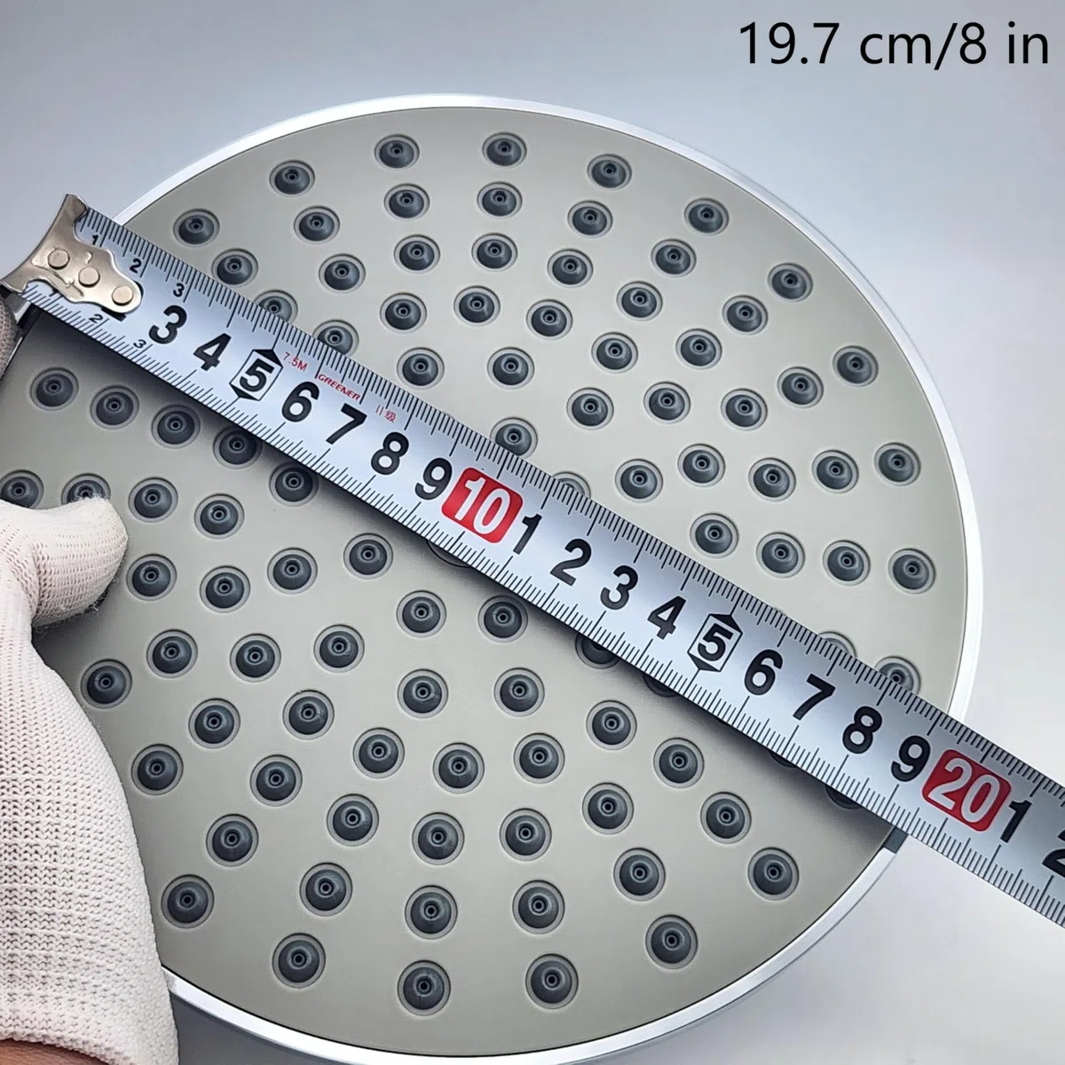 Schwenkbarer Sprühwinkel Überkopfbrause 8 Zoll Standard 1/2 Zoll BSPT Anschluss Regendusche Duschkopf Chrom Optik