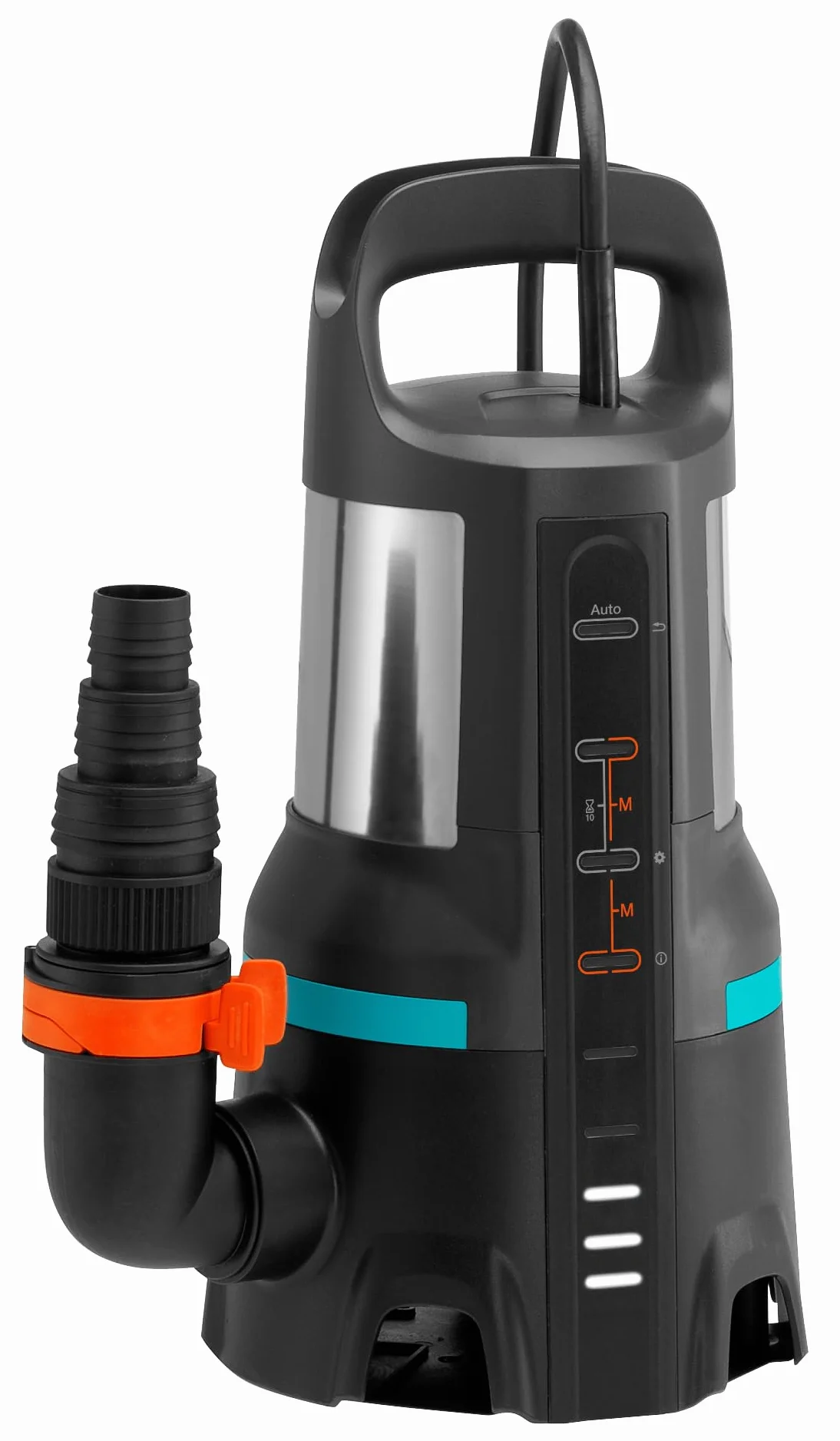 Gardena Schmutzwasser-Tauchpumpe 20000 aquasensor: Tauchpumpe mit 20.000 l/h Fördermenge, für Schmutzpartikel bis zu 35 mm, innovativer Aquasensor, 750 W (09044-20)