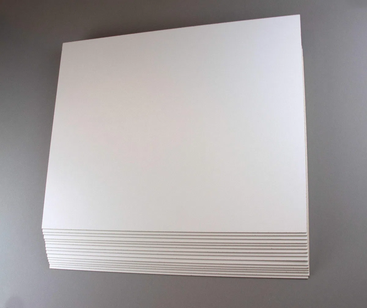 20 Stück Zuschnitte MDF Holzwerkstoff Platten Einseitig Weiß lackiert 60x80 cm 2,5 mm stark 80x60 cm Format passgenau in mm 600 x 800