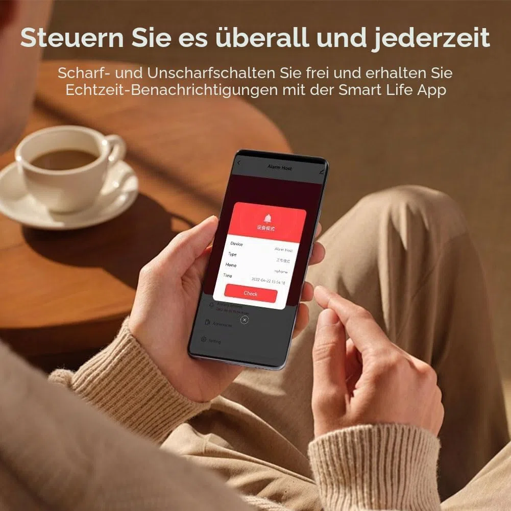 GSM + WLAN Alarmanlage für Haus & Wohnung, 24 Stück Smart Komplettsysteme mit App, 120dB Sirene, Tür- und Fenstersensoren, Bewegungsmeldern, Fernbedienungen, Funktioniert mit Alexa