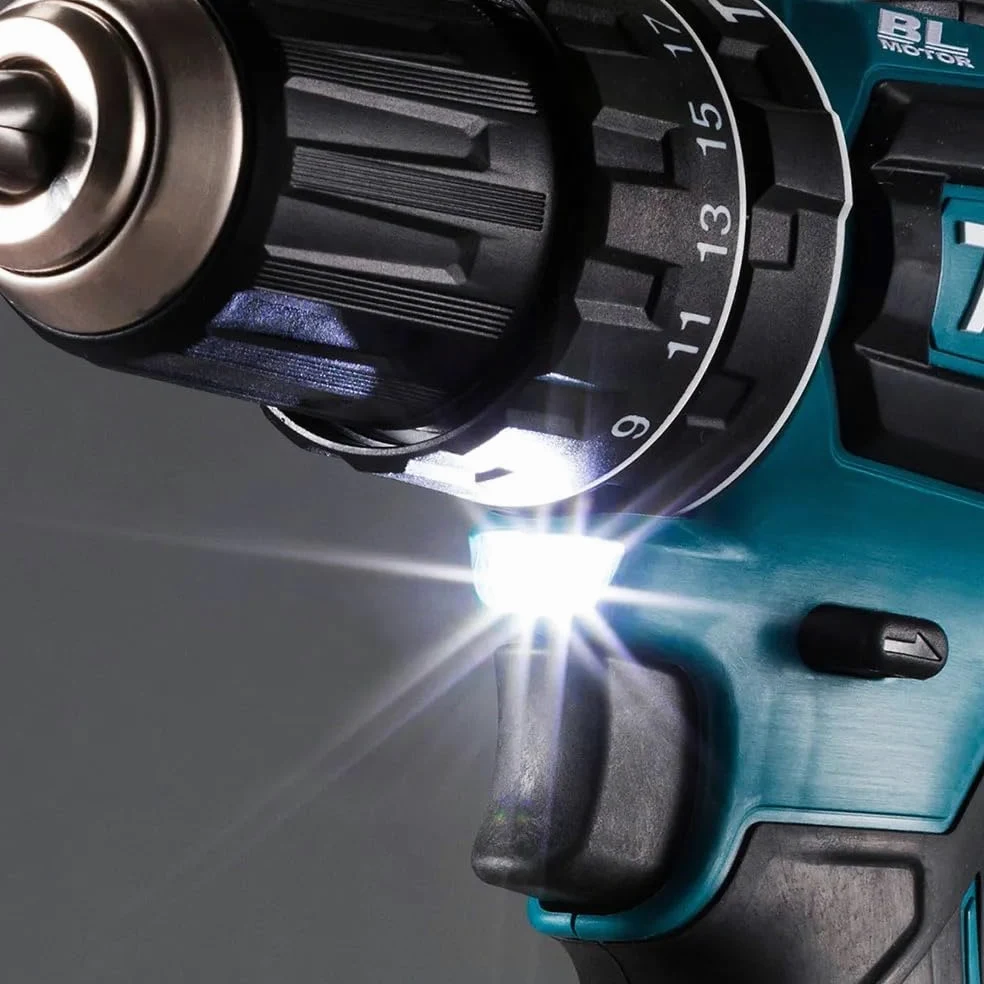Makita DHP485Z Akku Schlagbohrschrauber 18 V, ohne Akku, ohne Ladegerät, Lithium Ionen, Blau, Schwarz