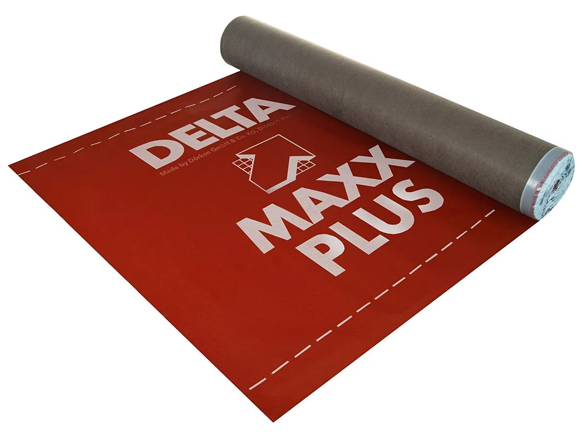 Dörken Delta Maxx Plus 75qm Unterspannbahn 1x diffusionsoffene selbstklebende Unterdeckbahn für Steil-Dach