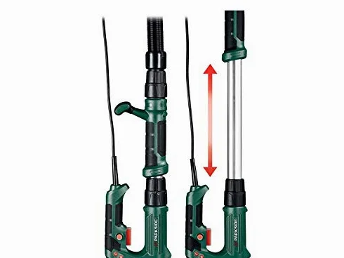 Parkside Wand- und Deckenschleifer PWDS 920 A1, 710 W, 225 mm, 800 - 1800 U/min, inkl. 6 Schleifscheiben, 4 m Schlauch, Aluminium-Teleskopwelle, 145 - 170 cm