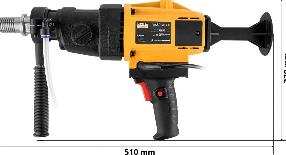 Kernbohrgerät Handgeführt ⌀ 8–112 mm an Kernbohrständer und Wasserzuführgerät 11 L - Diamant Kernbohrmaschine 3960 U/min - Kernlochbohrmaschine 3 Gänge 1500 W für Nass und Trockenbohrungen