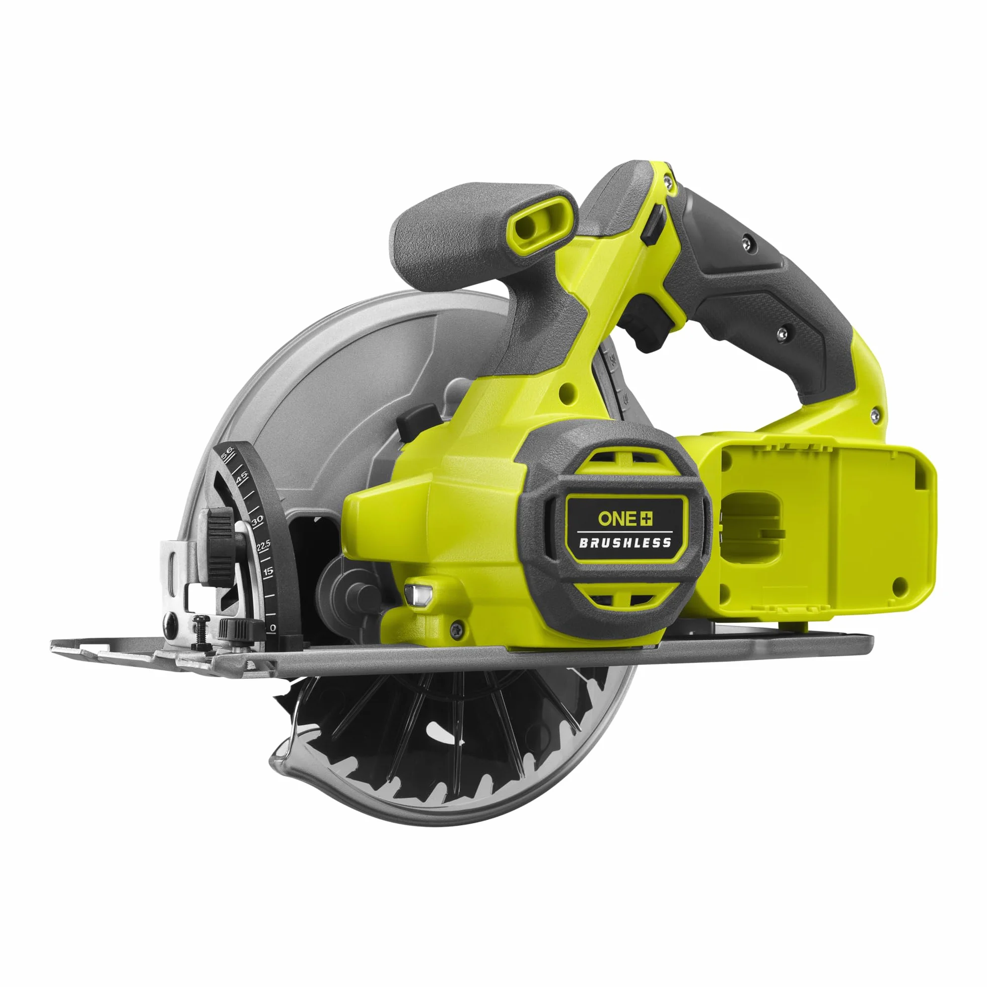 RYOBI 18 V ONE+ Brushless Akku-Handkreissäge RCS18BL-0, 184 mm Sägeblatt | werkzeuglose Einstellungen, ohne Akku und Ladegerät