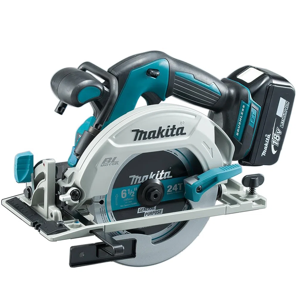 Makita DHS 680 RT1J Akku Handkreissäge 18 V 165 mm Brushless + 1x Akku 5,0 Ah + Ladegerät + Makpac