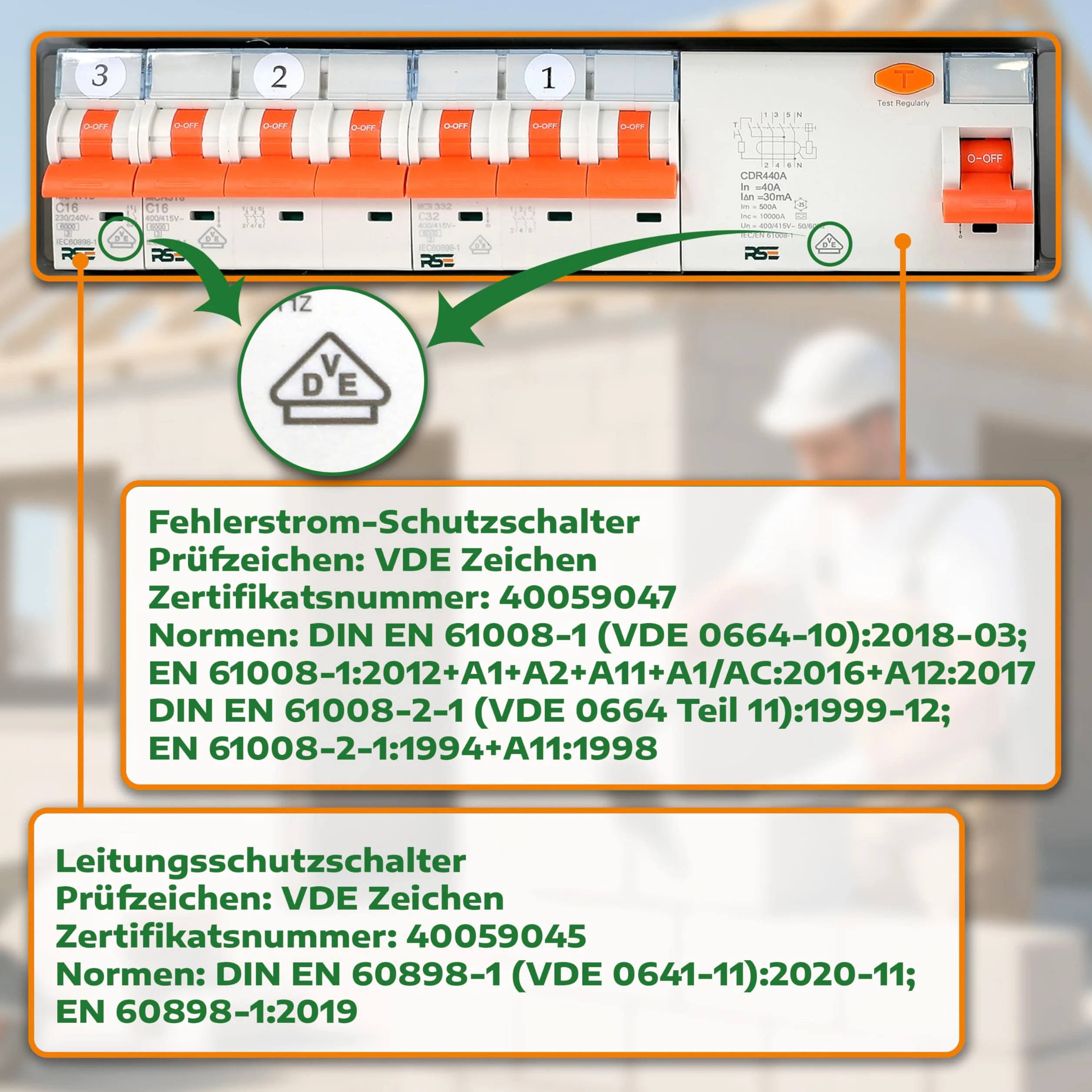 RSE BAUSTROMVERTEILER WANDVERTEILER KOMPLETT VERDRAHTET 230V SCHUKO MIT ZÄHLER ZUR AUSWAHL IP65, 8. 6X 230V MIT LS + FI