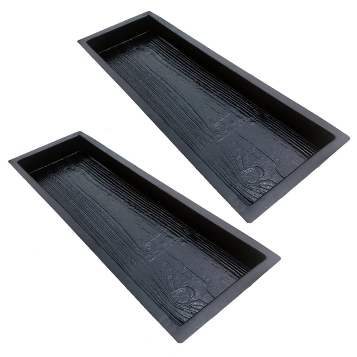 VENEKA 2 x Holzmaserung DIY Path Maker Pflaster Zement Ziegel Form Trittpflaster Straße Beton Form
