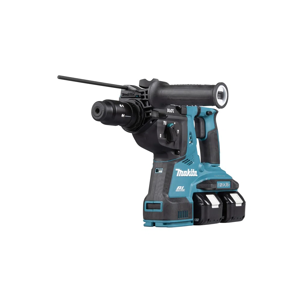 Makita DHR281ZJ Akku Kombihammer 2x18 V, ohne Akku, ohne Ladegerät, Lithium Ionen, Gerade, Blau, Schwarz