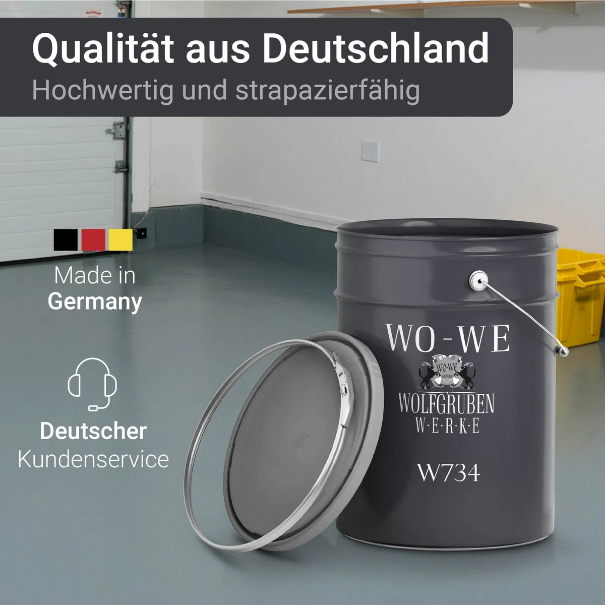 WO-WE 2K Epoxidharz Bodenversiegelung Bodenbeschichtung Klar/Farblos - 3Kg