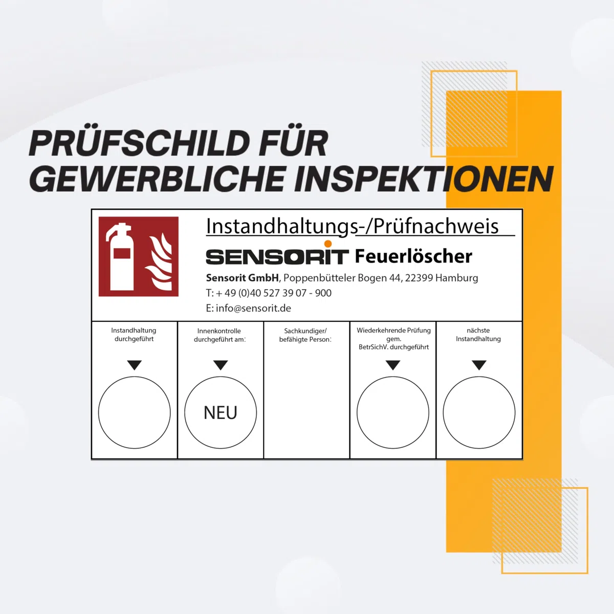 CO2 Feuerlöscher, 5kg Kohlendioxid, Löscher für elektrische Anlagen & EDV nach DIN EN 3 inkl. Instandhaltungsschild und Wandhalter