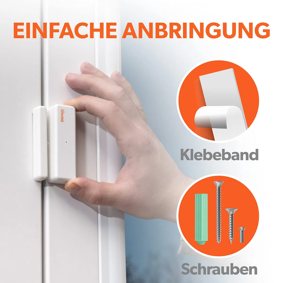 tiiwee Home Alarm System Kit X1 XLPIR - Alarmanlage mit 2 Fenster- oder Tuer Sensoren, 1 Bewegungsmelder und 2 Fernbedienungen - Erweiterbar