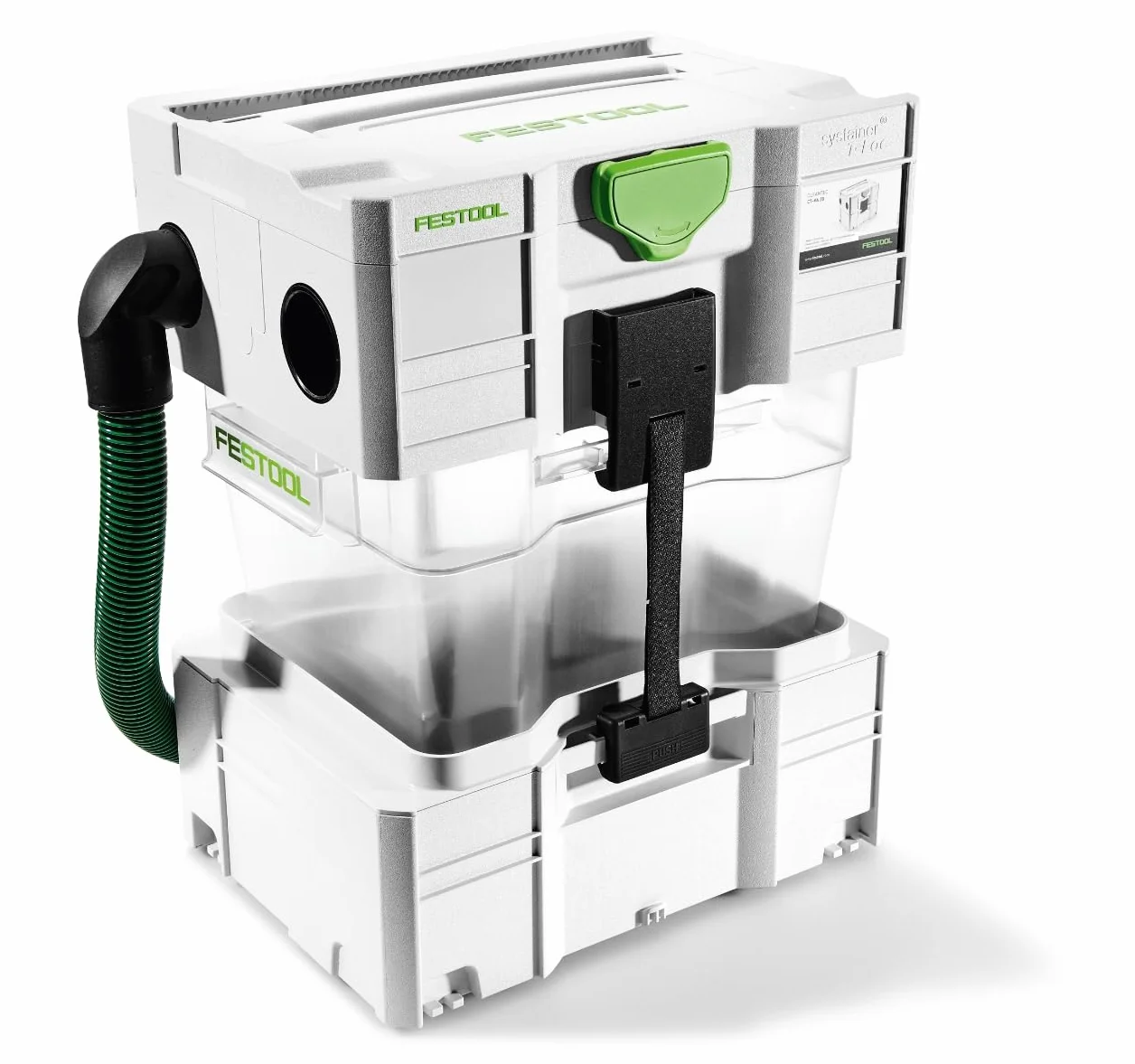 Festool CT Vorabscheider CT-VA-20 mit Zyklon-Systainer, Auffangbehälter, Systainer-Wanne, Anschluss-Schlauch, Entsorgungssack, Behälterdeckel