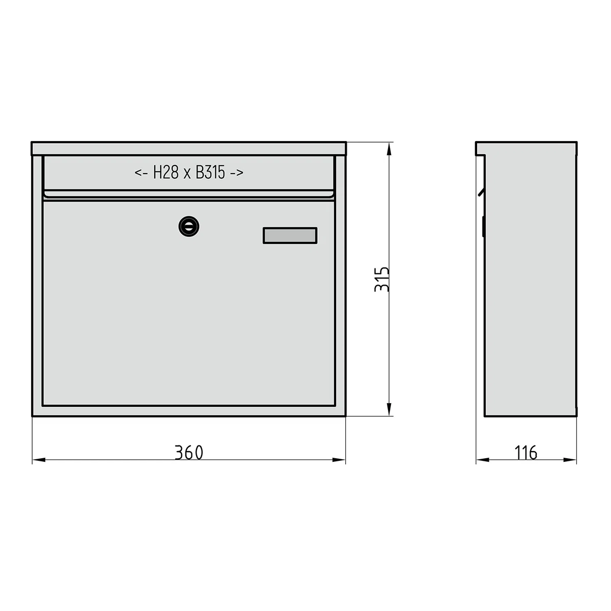 BASI Briefkasten 3er Set | Wandbriefkasten aus Stahl | Farbe Anthrazit Matt | mit Namensschild | Zylinderschloss mit 2 Schlüssel | inkl. Befestigungsmaterial | Briefkastenanlage | 3 Stück