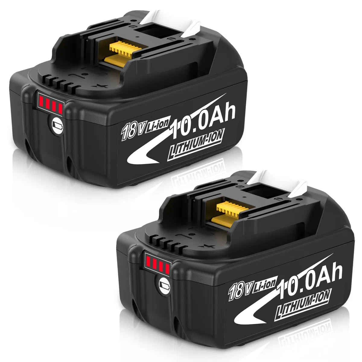 2X10000 mAh Kompatibel mit Makita Akku 18V BL1850 BL1860 BL1840 mit LED Indikator