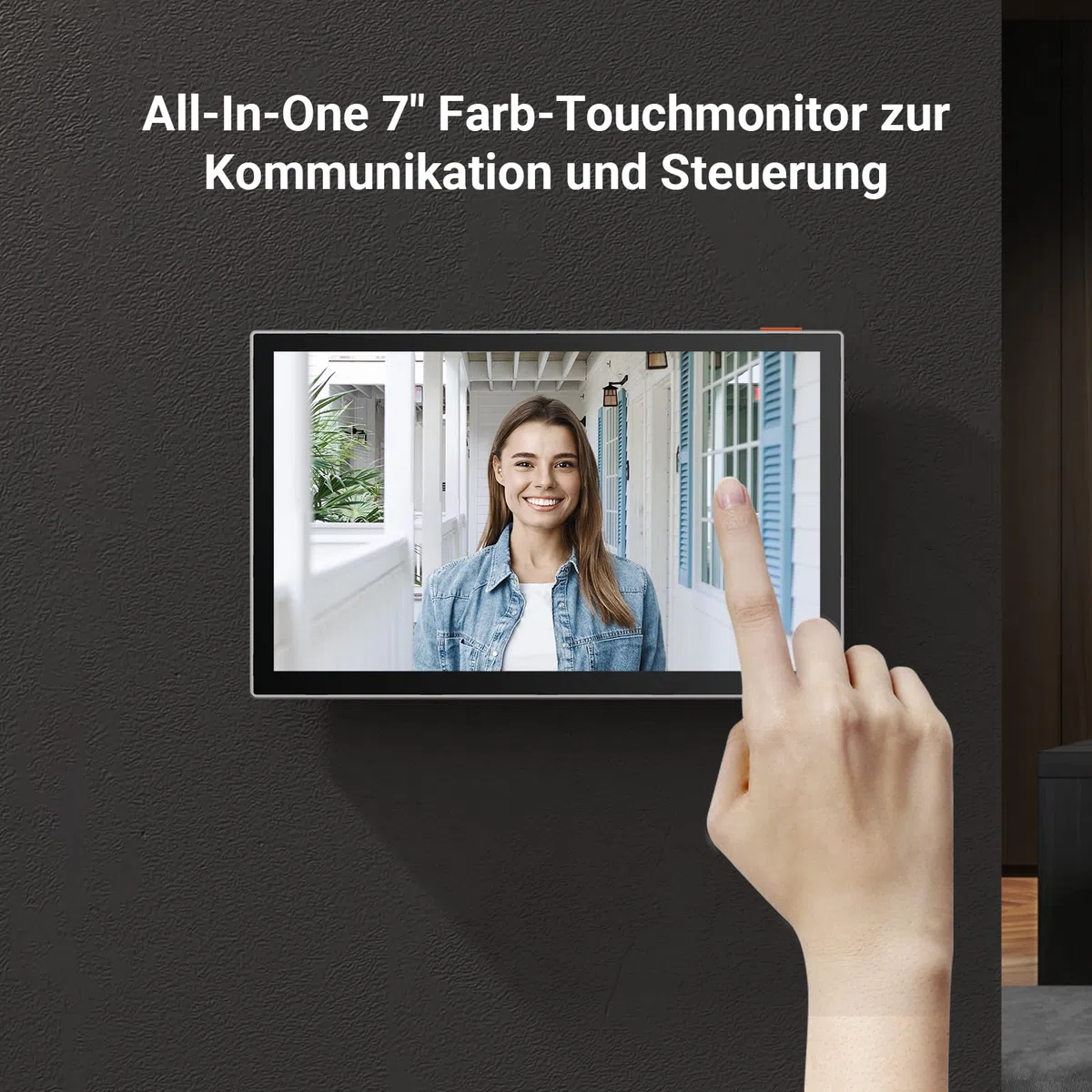 EZVIZ Video-Türsprechanlage, WiFi Türklingel mit 7" Farb-Touchscreen, 1080p Nachtsicht und Zwei-Wege-Audio, Gegensprechanlage mit Fernentriegelung, Dualband-WLAN, schlankes Design, CP5