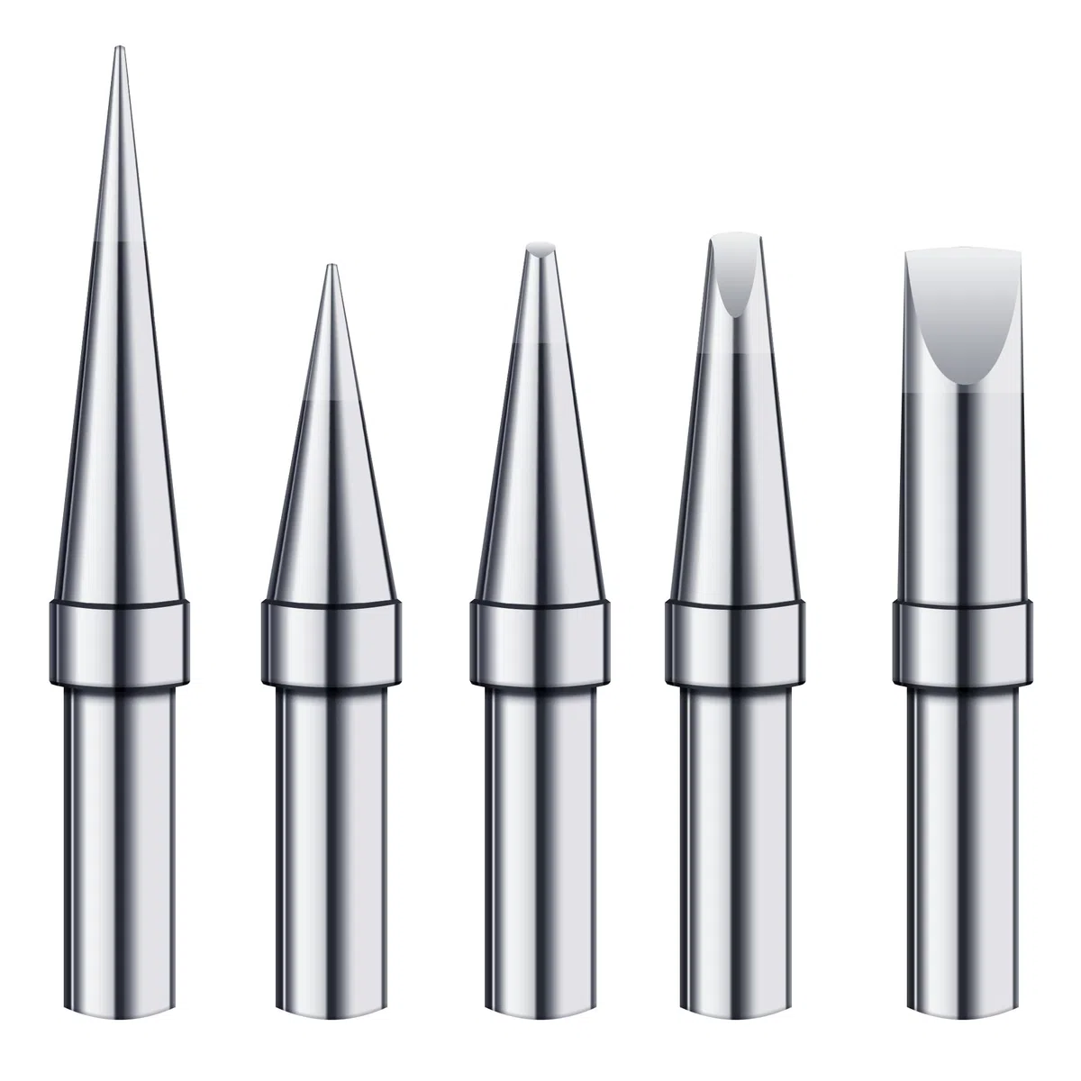 ET Lötkolben Spitzen Set ETS ETA ETB ETT ETD Ersatz für Weller WES51 WESD51 WE1010NA PES51 Lötkolben Griff Spitze Schweißstift Düse Lötkolben Set (5PCS Spitzenset)