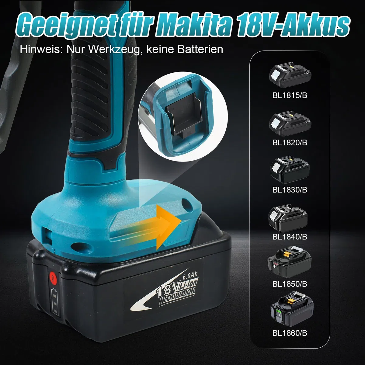 Akku Fliesenrüttler, Fliesenleger Maschine für Makita 18V, Fliesenvibrator mit 8 Einstellbaren Gänge, Fliesenlegerwerkzeuge mit 4,7 zoll Saugnapf, 80kg Adsorption Vibrationsgerät (ohne Akku)