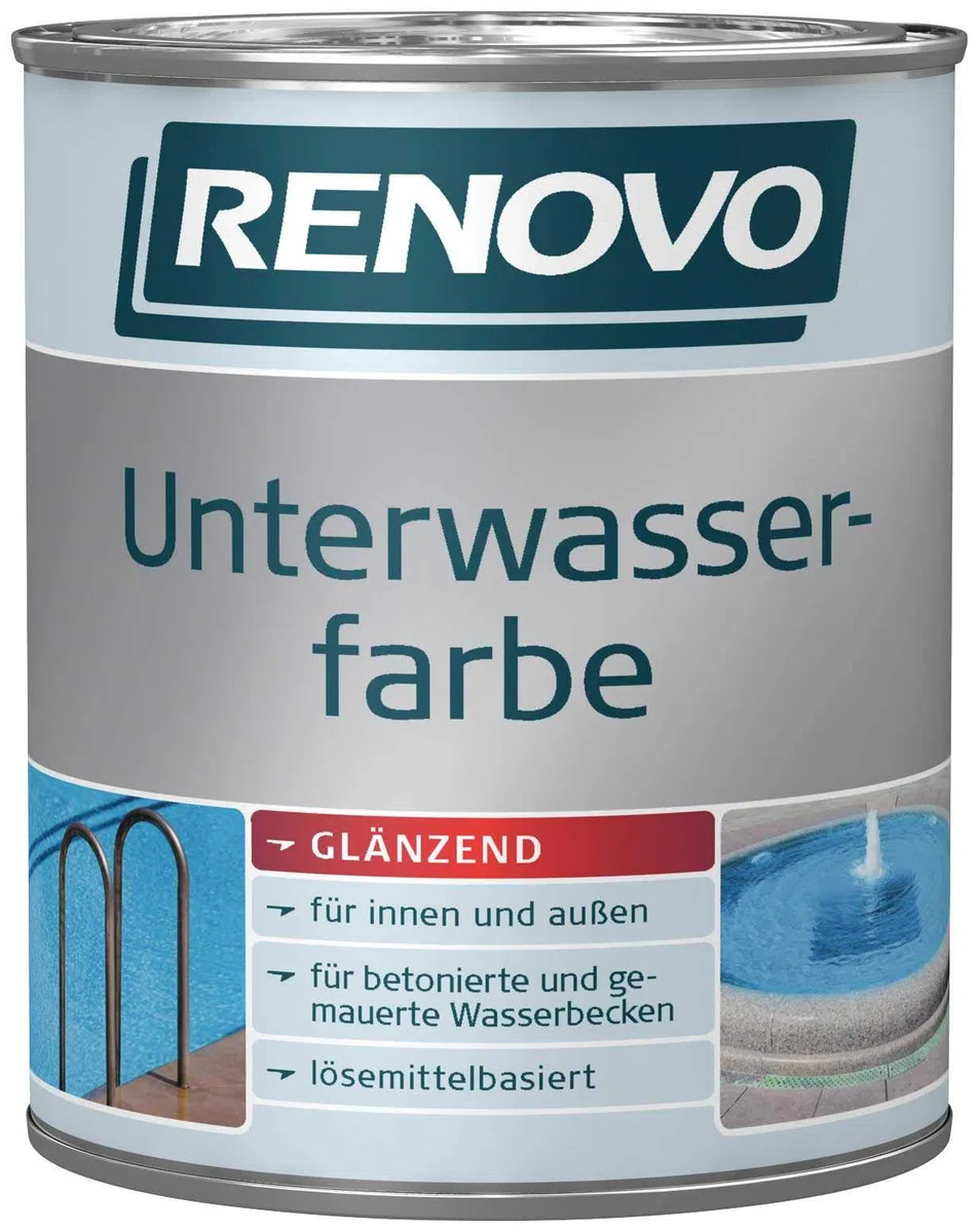 2,5Liter Schwimmbadfarbe lidoblau Unterwasserfarbe Schwimmbeckenfarbe Poolfarbe