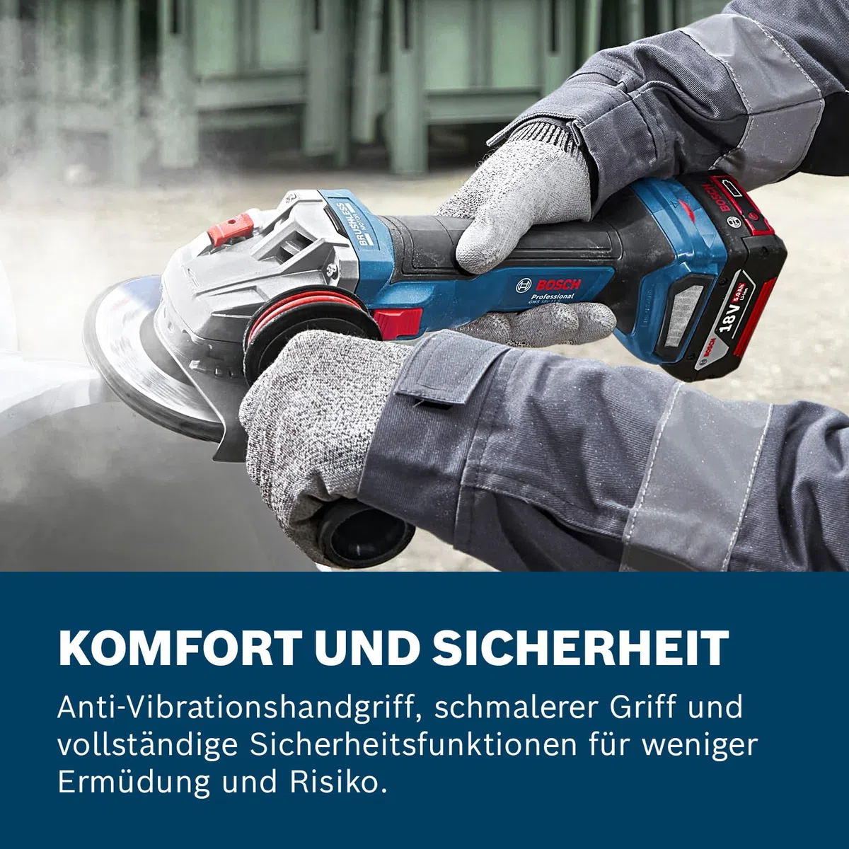 Bosch Professional 18V System Akku-Winkelschleifer GWS 18V-11 (Scheibendurchmesser 125 mm) ohne Drehzahlauswahl