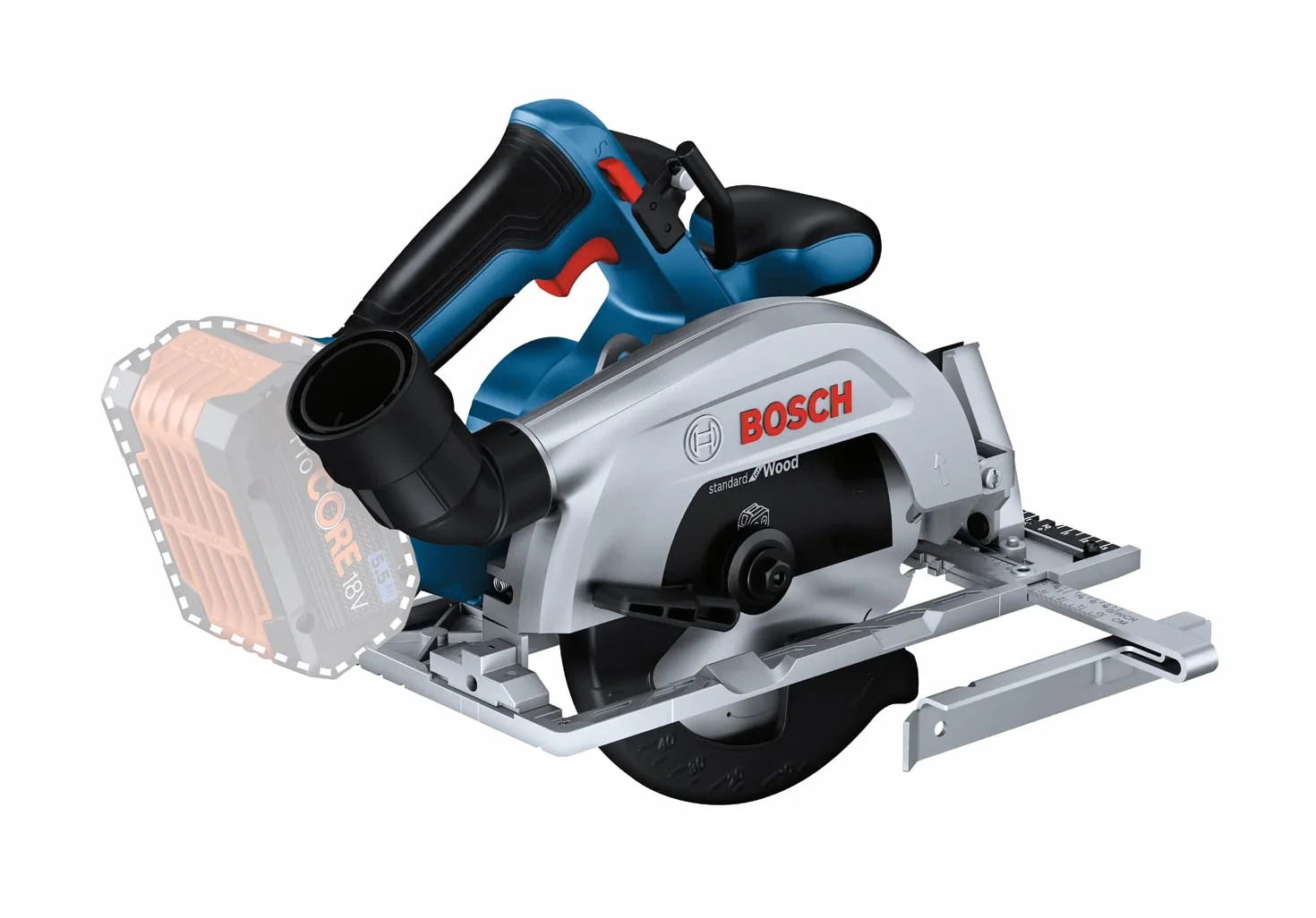 Bosch Professional 18V System Akku Kreissäge GKS 18V 57-2 (165mm Sägeblatt, 57 mm Schnitttiefe, ohne Akku/Ladegerät)