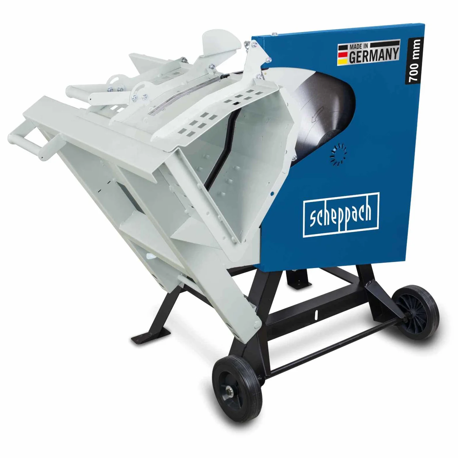 Scheppach Wippkreissäge Brennholzsäge HS720 Wippsäge mit Schutzvorrichtung | 400V Anschluss | 4500W Leistung | Sägeblatt Ø 700mm | Schnitthöhe 60-240mm | Scheitholz 370 x 240mm | Wendeschnitt 250 mm