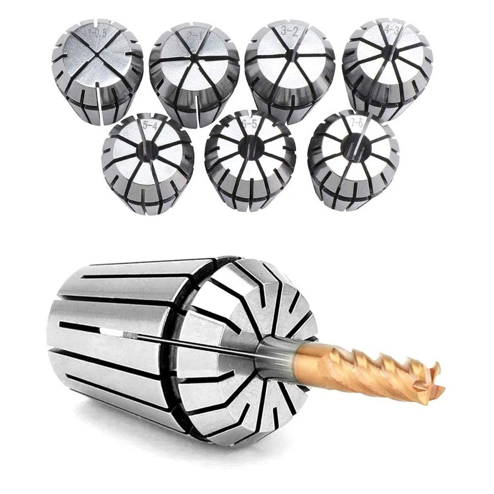 RATTMMOTOR Spannzange Set Spannzangenfutter Federzange für Oberfräse CNC-Graviermaschine Fräswerkzeughalter Drehmaschine (ER20)