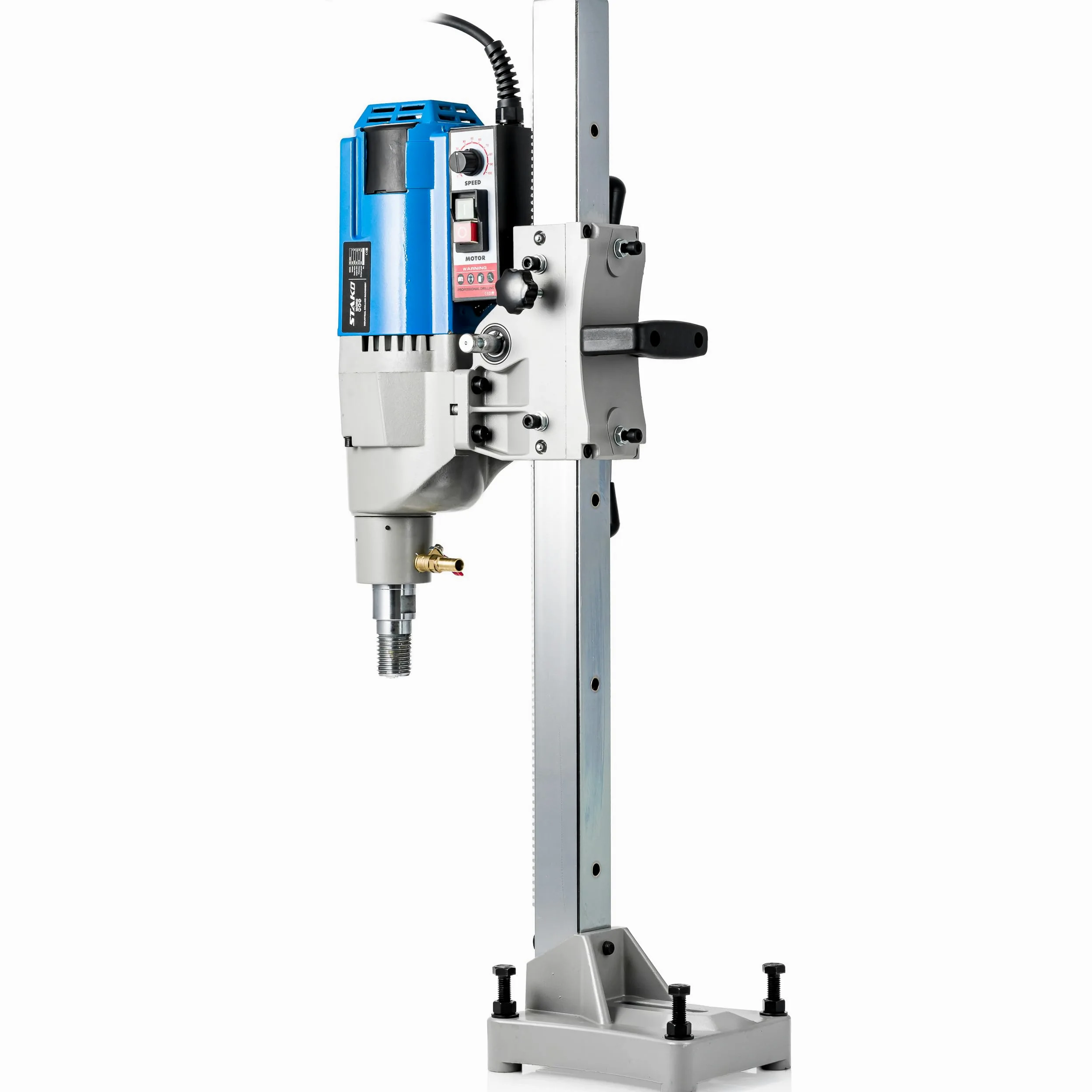 STAKO Professioneller Kernbohrmaschine mit kraftvollem 4250 Motor – mit Kernbohrständer – Bohrdurchmesser Max. Ø 255 mm – Diamant Kernbohrgeräte für beton 0-560 U/min – Kernbohreinheit mit PRCD-Schut