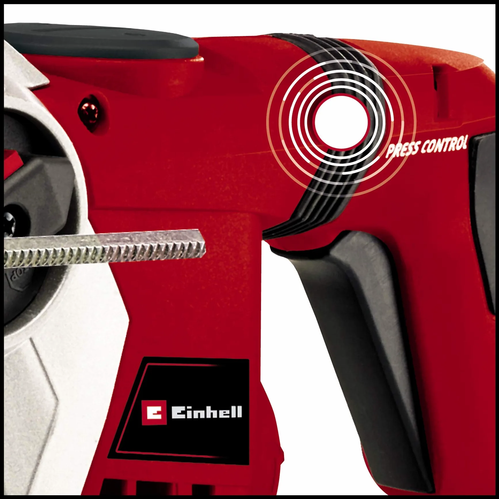 Einhell Bohrhammer TE-RH 32 4F Kit (1250 W, 5 Joule, 32 mm Bohrleistung in Beton, SDS-Plus, Anti-Vibrationsgriff, inkl. E-Box, 3 Bohrer, Spitzz- und Flachmeißel)